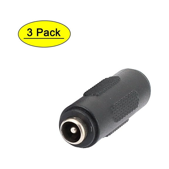 Unique Bargains 3Pcs DC Power Female to Female Jack Adapter 2.1x5.5mm Connector For CCTV Camera