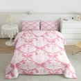 thumbnail image 2 of Manfei Princess Ribbon Child Bedding Comforter Set, Pink Cartoon Stars Twin Comforter Sets, Kawaii Ribbon Bow Reversible Bedding Set, Ultra Soft Home Decor, 2pcs, 2 of 8