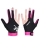 thumbnail image 5 of Guantes de billar transpirables para mujer y hombre, mano izquierda/derecha, profesionales, abiertos, 3 dedos Rosa L, 5 of 9