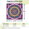 thumbnail image 2 of Colorful Rainbow Tie Dye Spiral Pattern Square Fitted Tablecloth with Elastic Edge,Square Table Cover,Washable Elastic Table Cover for Home Kitchen Party Decor 34"x34", 2 of 6