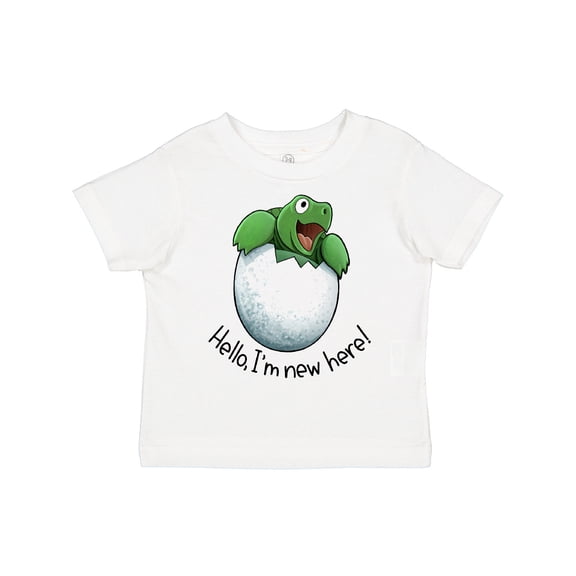 Inktastic Hello, I'm New Here Cute Baby Turtle Boys or Girls Toddler T-Shirt