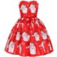 thumbnail image 4 of Vestido Para Niñas Ropa Para Niñas Bebés Cosplay De Navidad Falda Larga Estampado De Papá Noel Princesa Bowknot Vestido De Rendimiento Falda Vestido De Navidad Rojo Odeerbi LM103-1235, 4 of 9