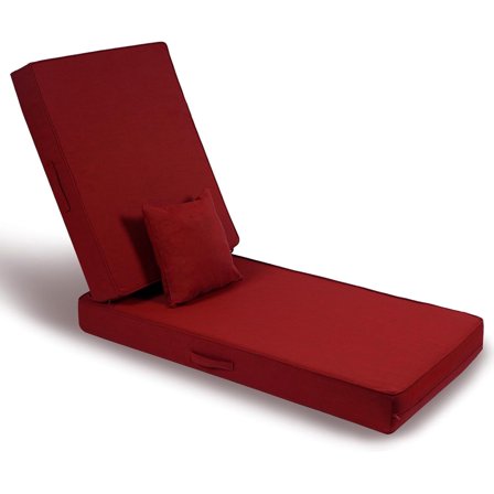 Outdoor Water-Resistant Olefin Chaise Lounge Cushions with Pillow, Removable Waterproof Fade Furniture Lounge Chair Cushion Ideal for Patio, Lawn, Garden