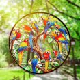 thumbnail image 4 of Colorful Parrot Stained Glass Window Hanging Decor Tropical Bird Suncatcher, Vibrant Wall Art, Exotic Home Decor Gift, Bird Lover Suncatcher, 4 of 4