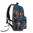 thumbnail image 3 of Pofeuu Modern Style Pumpkin Witch Print Backpack for Men and Women - Basic Bookbag Casual Daypack Backpacks for College Work Travel-One Size, 3 of 5