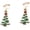 J334Christmas tree, variant on Santa Claus Bells Bowknot Snowflake Clip on Earrings No Pierced Cuff Earrings Hypo-Allergenic Christmas Costume Accessory