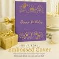 thumbnail image 4 of Promot Large Birthday Card for Party – Guest Book Alternative, Signature & Memory Keepsake, Birthday Celebration Decor (Purple), 4 of 7