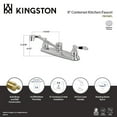 thumbnail image 4 of Kingston FB111NFL NuWave French Two-Handle 2-Hole 8" Centerset Kitchen Faucet in Polished Chrome, 4 of 4
