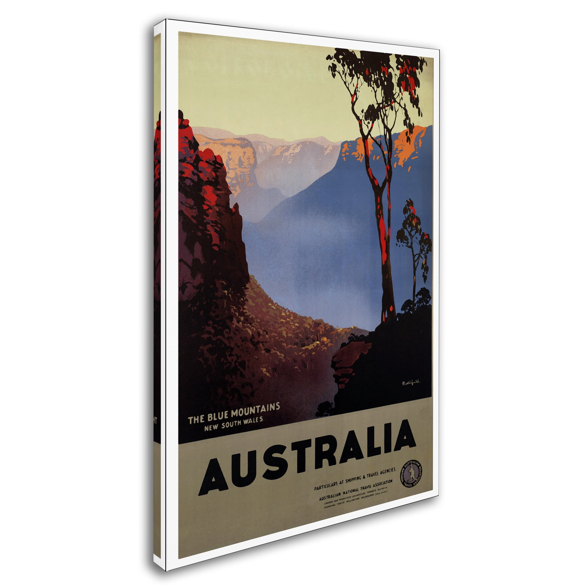 Trademark Fine Art 'Australia Blue' Canvas Art by Vintage Apple Collection