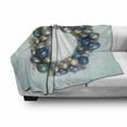 thumbnail image 3 of Christmas Soft Flannel Fleece Throw Blanket, Vivid Xmas Balls Featured Circle Wreath Traditional Display, Cozy Plush for Indoor and Outdoor Use, 70" x 90", Multicolor, by Ambesonne, 3 of 6