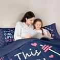 thumbnail image 4 of Feelyou Girl Weightlifting Twin Bedding Sets 7pcs, Princess Bow Bedding Comforter Set, 4 of 8