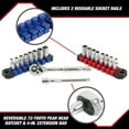 thumbnail image 5 of Hyper Tough 20-Piece 1/4-inch Drive Ratchet and Socket Set, 5 of 13