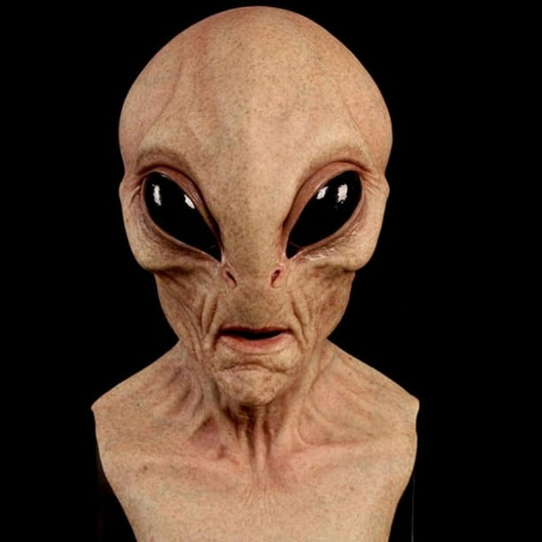 Máscara de Halloween para ancianos, OVNI, extraterrestre, tocado, calvo, guapo, joven belleza, abuela, COS, máscara de cara completa