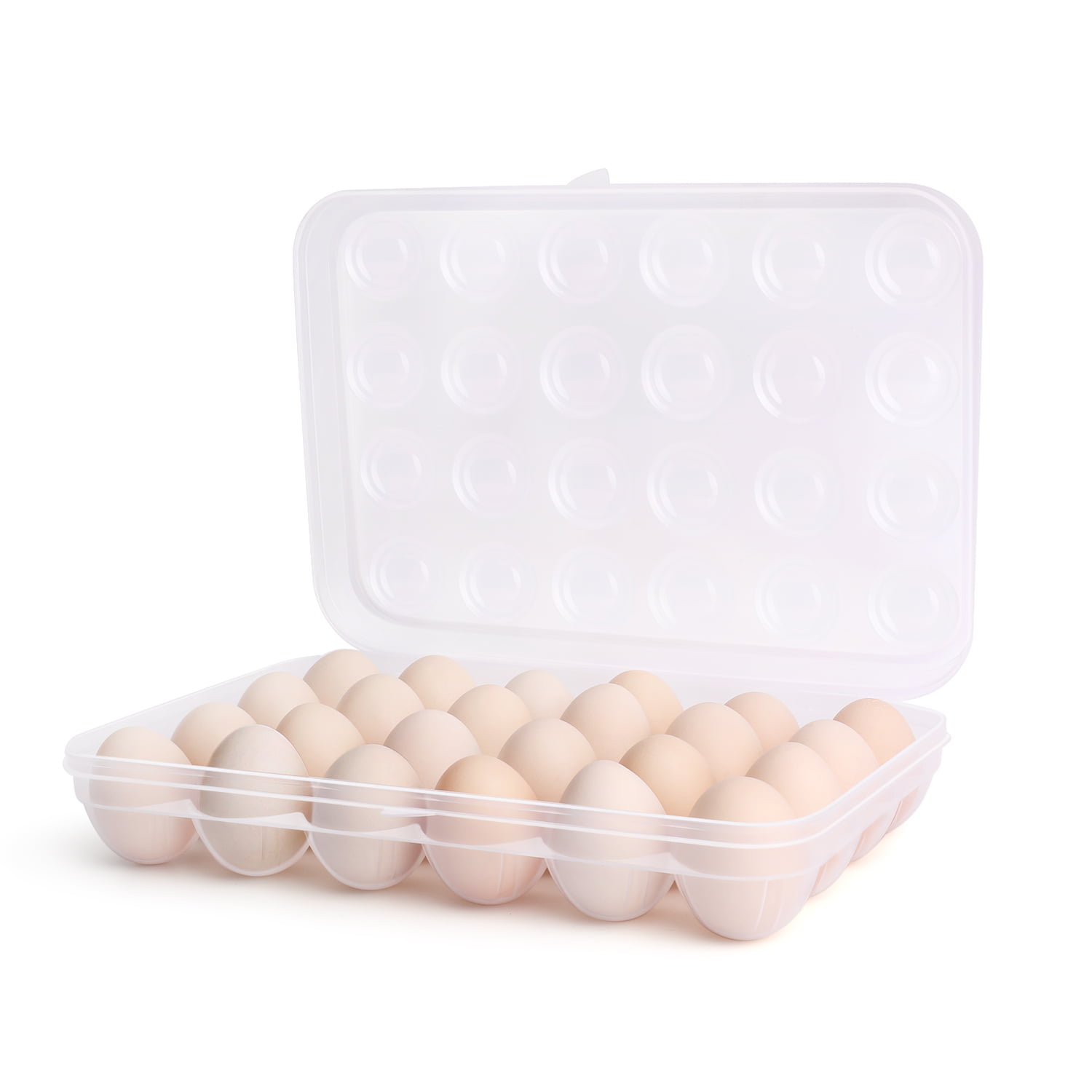 50 PCS 6 Girds Plastic Egg Cartons,Plastic Clear Egg Trays,Recyclable Plastic Egg Carton Stackable for Storing Eggs for Kitchen,Groceries,Market or Farmers