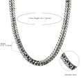thumbnail image 5 of Heavy Punk Mens Stainless Steel Cuban Curb Link Chain Necklace Silver 19mm 22mm, 5 of 9
