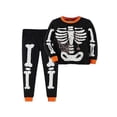 thumbnail image 3 of Halloween Kids Pajamas Set Glow in The Dark 2-Piece Boys Girls Pajama Set Fall Winter, 3 of 5