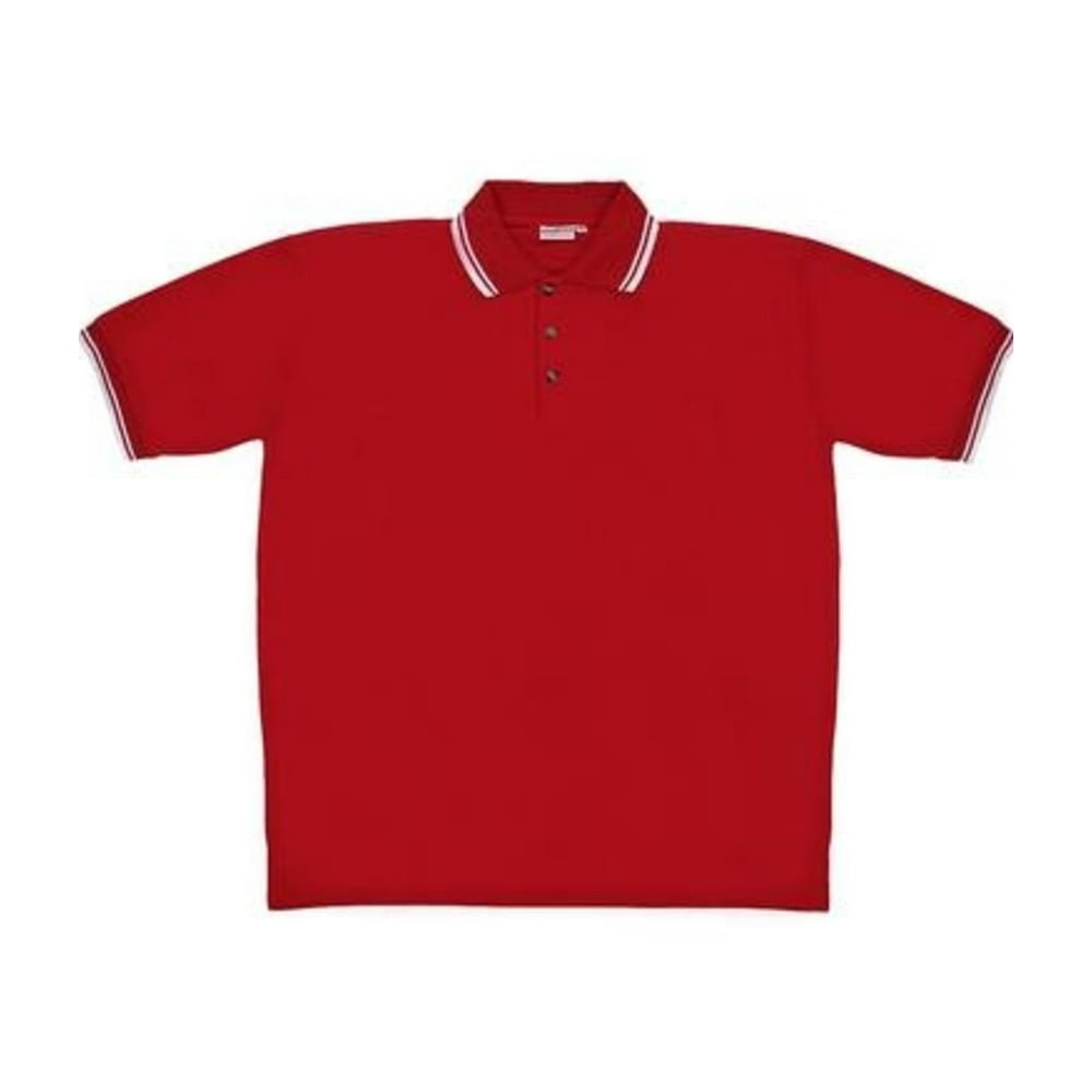 Men's Red Knit Pullover Golf Polo Shirt - XX-Large - Walmart.com ...