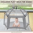 thumbnail image 3 of Baby Playpen UFUNAL portátil con colchón inflable y sombrilla, 3 of 7