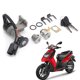 thumbnail image 5 of Ensamblaje Del Interruptor De Encendido, Piezas De Vehículos ABS De Superficie Pulida De Acero Inoxidable Anticorrosión Para Scooter Eléctrico Chino GY6 50-150cc 4 Tiempos Fyydes Ignition Key Set, 5 of 8
