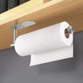 thumbnail image 2 of Estante de pared para gabinete de toallero de papel adhesivo para toallas de cocina, soporte para rollo de toallas de baño, acero inoxidable SUS304 (13 pulgadas, plateado) Xemadio WLJ-1607, 2 of 5