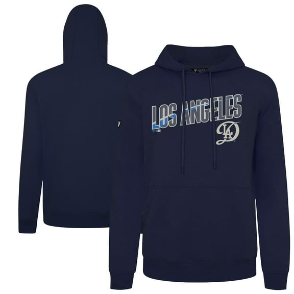 Men's Levelwear  Navy Los Angeles Dodgers City Connect Podium Back Splash Pullover Hoodie