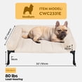 thumbnail image 5 of Veehoo Cooling Elevated Dog Bed with Fluffy Plush Bolster Cushion, 32 x 25 inches, Cream White, 5 of 10