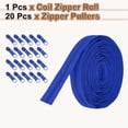 thumbnail image 3 of Cinta de cremallera de bobina de nylon de 10 yardas de Uxcell de 1" #3 con 20 deslizadores de cremallera, azul marino, 3 of 6