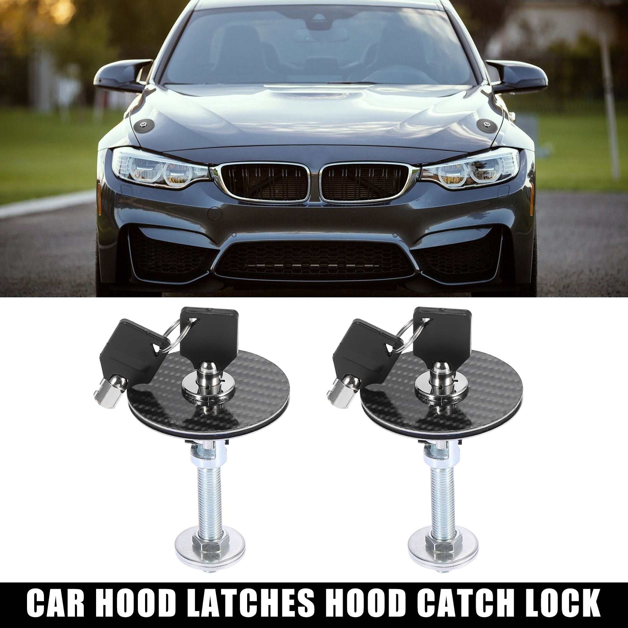 Unique Bargains Universal Aluminum Alloy Car Engine Hood Latch Lock Quick Release Pin Kit