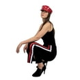 thumbnail image 4 of 2 Stripe Wide-Leg Palazzo Pants Black Red White Fits Sizes 0-10, 4 of 5