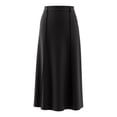 thumbnail image 5 of Long Maxi Skirt for Women Elegant High Waisted H Line Long Straight Casual Floor Pencil Skirt with Pockets, 5 of 5