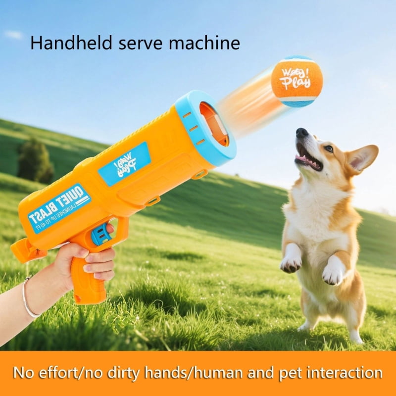 AOOOWER Interactive Fetches Machine For Active Pet Effortlessly Loading Tennis Ball Thrower