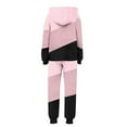 thumbnail image 4 of Girls Boys Hoodie and Sweatpants Color Block Fleece Sweatsuit 2 Piece Jogger Set Tracksuit Fall Winter Outfits New Matching Sets Girls Clothing Workout Watermelon Red 14-15 Years, 4 of 6