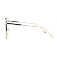 thumbnail image 4 of SA106 Retro Shield Oceanic Lens Oversize Flat Top Metal Sunglasses Gold Pink Blue, 4 of 4