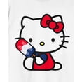 thumbnail image 5 of Hello Kitty Patriotic Popsicle Women's White Crew Neck Short Sleeve T-shirt-Large, 5 of 5