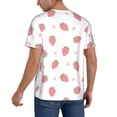 thumbnail image 2 of Lsque Hand Drawn Strawberry Pattern Mens Polo Golf Shirts Funny Graphics Shorts Sleeve Button Shirts Baseball T-shirt-XX-Large, 2 of 7