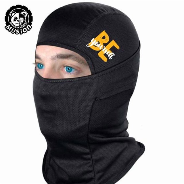Musion Customizable Multifunction Wind-Resistant Balaclava Face Mask Bandana Hood Headwear for Riding Motorcycle and Cycling B One Size
