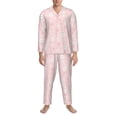 thumbnail image 3 of Balery Cute Bunny Pijama para Hombre de Dos Piezas con Manga Larga, Conjunto de Dormir y Descanso Suave con Bolsillos-X-Large, 3 of 7