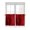 Red, variant on Half Window Curtains 24 Inches Long, Beige Window Treatment Curtain Drapes, Retro Oil Painting Modern Abstract Art Aesthetics Short Curtains Tiers for Kitchen Over Sink, 27.5"x24", 2 Panels