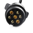 thumbnail image 3 of Wearproof 12V Towbar Towing Socket 7 Pin Round Standard Trailer Socket Black, 3 of 5