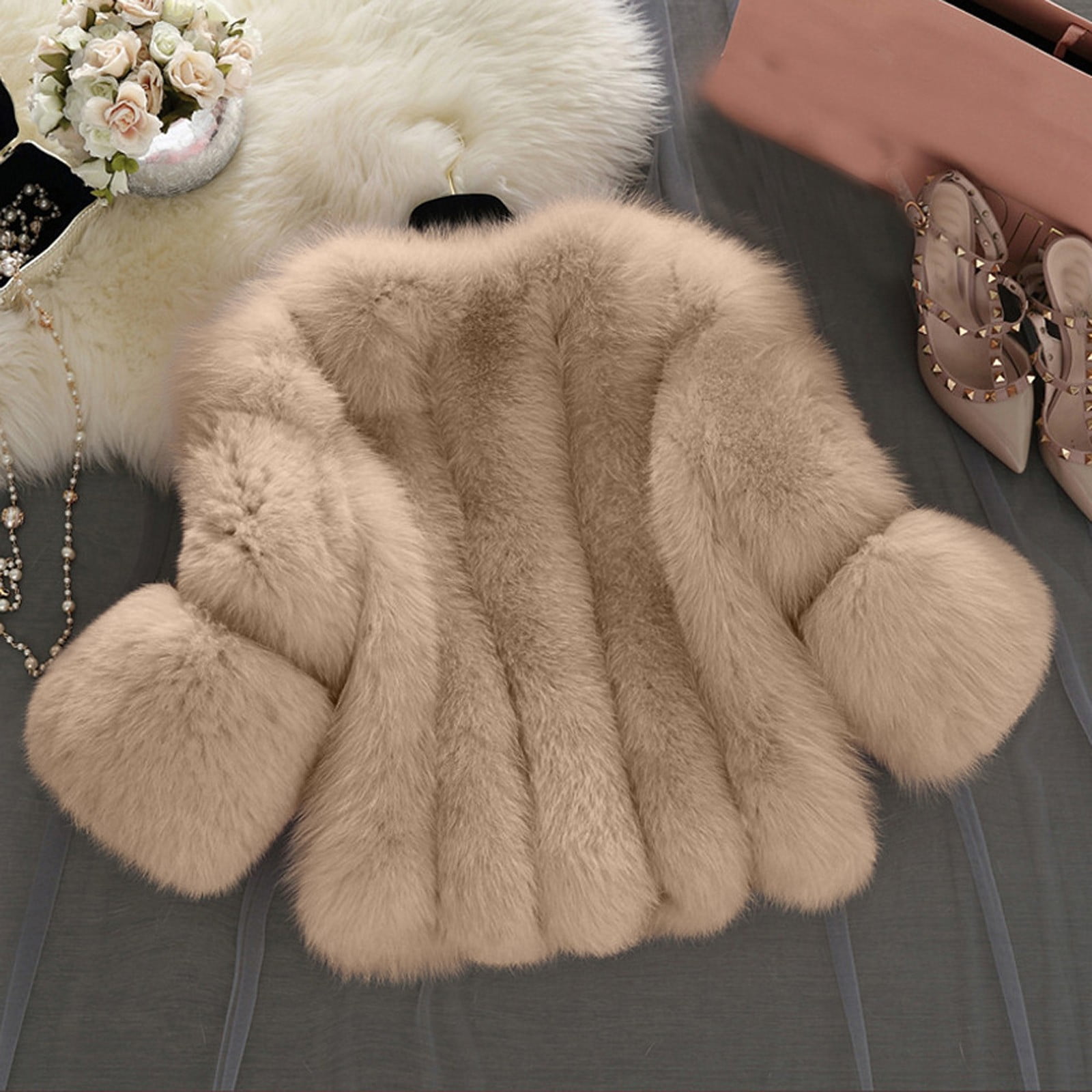 ORGUE Loose fur coat【Beige】 bc780193-e926-4206-80ef-