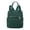 Dark Green, variant on Large Capacity Backpack for Women Casual Square Bag Multi Pockets Multi Purpose Daypack Lightweight Top Handle Satchel