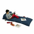thumbnail image 3 of Indigo Floor Pillow Lounger Cover, Ocean Inspired Garden Botanic Floral Details Leaves Buds Image Print, Nap Mat Printed Fabric Case for 5 Pillows, 88" x 27", Dark Blue Violet Blue, by Ambesonne, 3 of 5