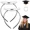 Round Black (2 pcs), variant on Graduation Cap Headband Insert for Secure Fit, Anti-Fall Elastic Hair Band with Adhesive Felt for Curly & Straight Hair, Keeps Grads Cap in Place for Pictures