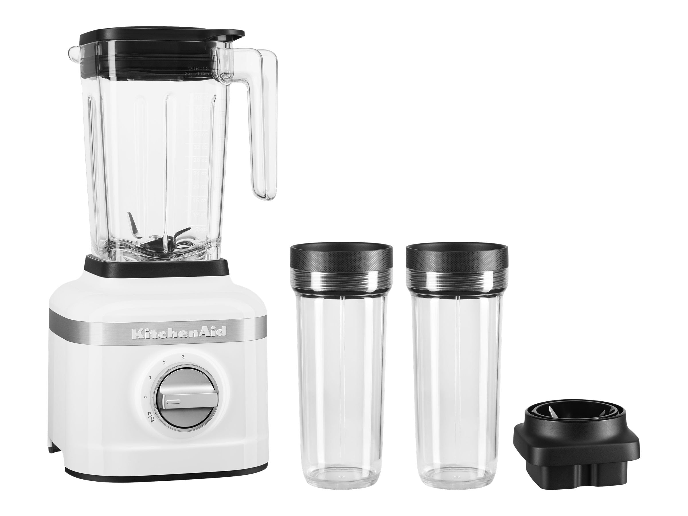 KitchenAid KSB1332WH 48oz, 3 Speed Ice Crushing Blender with 2 x 16oz