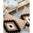 thumbnail image 2 of Pack of 2 Outdoor Pillow Covers, Boho Black Brown and White Geometric Moroccan Farmhouse Khaki Waterproof Square Throw Pillowcase Cushion Decorative Pillow Covers for Couch Patio Tent, 18x18 in, 2 of 6