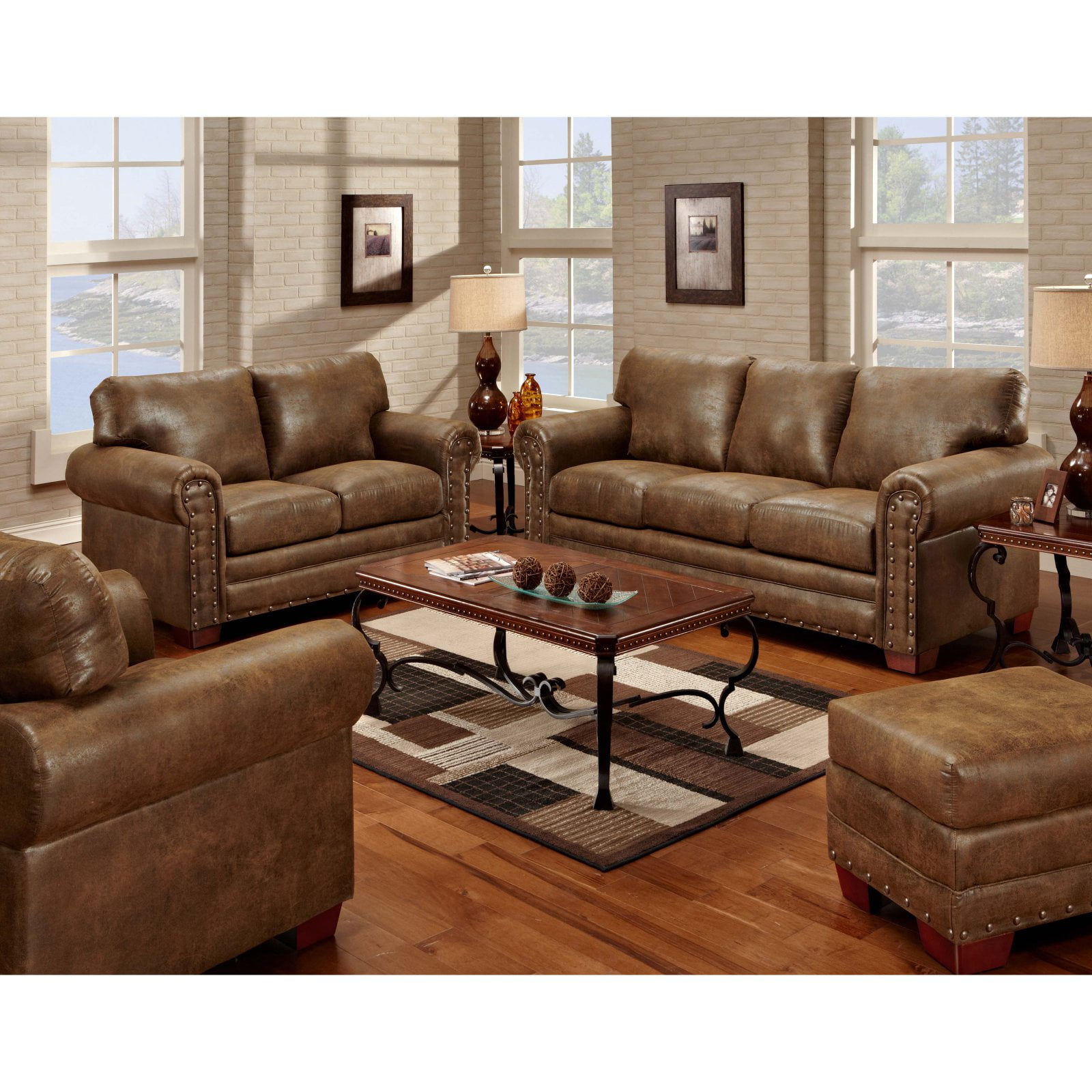 Buckskin 3 Piece Sofa Set, Sam S Club Living Room Furniture