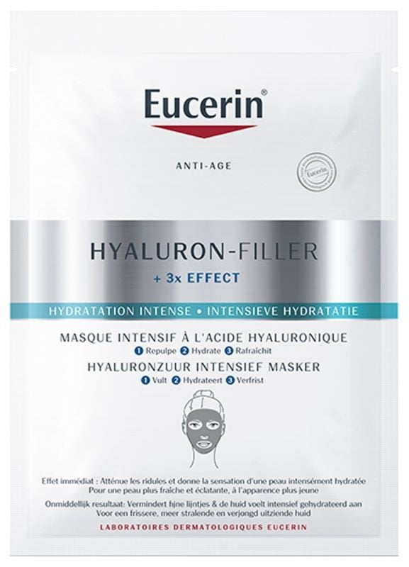 Rijk een andere liter Eucerin Hyaluron-Filler + 3x Effect Intensive Mask With Hyaluronic Acid 1  Mask - Walmart.com