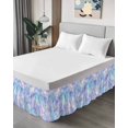 thumbnail image 4 of Abstract Art Bed Skirt King Size 18&nbsp;Inch Drop, Gradient Stained Glass Fragments Modern Wrap Around Dust Ruffle Bedskirts, Wrinkle & Fade Resistant Easy Fit Bedskirt with Adjustable Elastic, 4 of 8