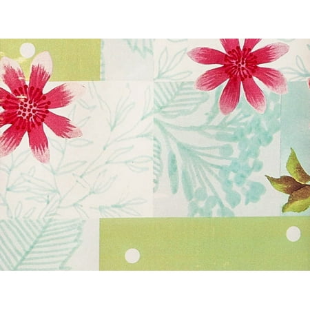 Pack Of 1, 24" x 417' Floral Blocks Gift Wrap Counter Roll For 175 -200 Gifts Made In Usa