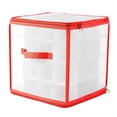 thumbnail image 1 of Almacenamiento de Adornos navideños Sunnimix Plegable Transparente Cierre de cremallera doble Divisores, 1 of 8
